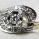Art Deco Engagement Ring .40 Ct Diamond Engagement Ring Old European Cut Diamond Platinum and 14K Gold Vintage Engagement Ring