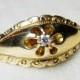 Antique Engagement Ring Old European Cut Diamond Ring 14K Unique Engagement Victorian Buttercup Engagement Ring 14K Gold