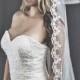 beautiful bridal veil, lace all around. comes with comb, white or ivory veil