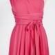 25% Off Black Friday Short pink dress, Short Infinity dress, Fuchsia jersey dress, Infinity Bridesmaid Dress, Infinity Dress short, Pink Bri