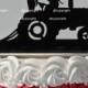 Country Western Redneck Farm Tractor wedding cake topper farmer