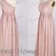 Long Bridesmaid Dress - Pink Bridesmaid Dress / One shoulder Bridesmaid Dress / Chiffon Bridesmaid Dress / Long Pink Prom Dress DH132
