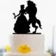Beauty and Beast Cake Topper-Silhouette Cake Topper-Wedding Cake Topper-Custom Cake Topper-Elegant Cake Topper-Unique Cake Toppers
