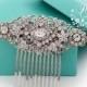 Wedding Hair Comb Swarovski Clear Crystal Rhinestone Hair Comb Bridal Jewelry Hair Accessory Wedding Jewelry Headpiece rhombus