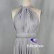 Bridesmaid Dress Infinity Dress Silver Floor Length Wrap Convertible Dress Wedding Dress