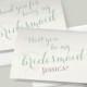 Mint bridesmaid proposal card| Bridesmaid invite| Thank you note| Will you be my| Wedding card| You change color| 2 editable cards| FS9