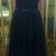 black Charming handwork Pleat  Beaded Floor-Length Bridesmaid Dresses Party dress