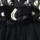 Black Flower Girl Tutu Dress