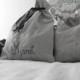 Lingerie bag  travel organizer Personalized  drawstring linen cotton pouch  Bridesmaid Party favors  Fabric gift bag Bachelorette goodies