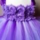 Flower girl tutu dress - lavender flower girl dress- purple flower girl dress - spring wedding - summer wedding - flower girl dress