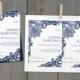 DiY Wedding Invitation Template - Download Instantly - EDITABLE TEXT - Ornate Lace (Navy Blue)  - Microsoft® Word Format