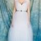 Lyra // Light Wedding Gown - A Line Wedding Dress - Light Pink Wedding Dress - Ombre Effect Wedding Dress - Open Back Wedding - Backless