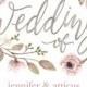 Delightful Blooms - Signature White Wedding Invitations In Bubblegum Or Violet 