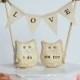Cat wedding cake topper... i do, me too cats and LOVE banner included...package deal, kitty wedding cake toppers
