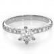 white gold engagement ring , white gold diamond engagement ring - diamond band engagement ring  - vintage diamond engagement ring - diamond