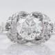 1920's Engagement Ring Antique Art Deco .81ct Old European Cut Diamond in Platinum