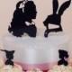 Wedding Cake Topper Alice in Wonderland Silhouettes, Lasered ACRYLIC