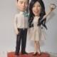 wedding cake topper personalized toppers funny cartoon bride & groom figurines engagement cake topper