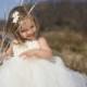 Ivory Flower Girl Tutu Dress Tulle Dress Wedding Dress Birthday Dress Portrait Pictures Dress Toddler Tutu Dress Bday Dress
