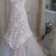 Mermaid Tulle Antique Lace Wedding Gown