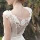 Milk Shade Open Back Wedding Dress With Cotton Slip