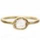 Icy pink sapphire engagement ring. Rose cut. Handmade. 18k. Pinenut.