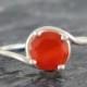 Black Friday Etsy Sale Carnelian Ring , Carnelian Engagement Ring , Sterling Silver Ring , Carnelian Jewelry , Orange Gemstone Ring , Red Or