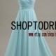 Light blue bridesmaid dress Spaghetti straps, Wedding party bridesmaid dress, Blue prom dress, Homecoming Party dress custom size