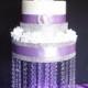 French Pendant Drop Acrylic Crystal Cake Stand with LED Light