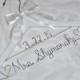 Personalized Bridal Dress Hanger With Wedding Date ANY NAME (White Hanger) Bride Beautiful Silver Script Wire Craft
