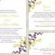 DIY Wedding Invitation Template Set Editable Word File Instant Download Eggplant Wedding Invitation Printable Green Wedding Invitations