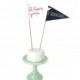 I Love you, I know. Cake Topper -  Wedding Flags in Americana Red, White and Blue and Woodland theme