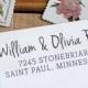 Custom Address Stamp, Return Address Stamp, Wedding address stamp, Calligraphy Address Stamp, Self inking address stamp - Olivia