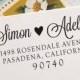 Return Address Stamp - Self Inking Address Stamp, Personalized Wedding Custom Address Rubber Stamp (008)