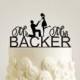 Wedding Cake Topper - Personalized Monogram Last Name Cake Topper - Mr and Mrs - Bride and Groom - Couple - Cake Decor