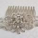 Wedding Headpiece Bridal hair Comb Crystal hairpiece Silver Clip barrette wedding accessories