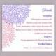 DIY Wedding Details Card Template Editable Text Word File Download Printable Details Card Purple Fuchsia Details Card Floral Enclosure Cards