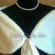 50's Style Faux Fur Stole With Ribbon UK 8-20 / US 4-16 /  Bolero / Shrug / Jacket / Shawl / Wrap / Satin Lining Colour: Black or Ivory