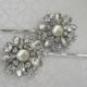 Ivory Pearl Hair Pin Wedding Hair Accessories Bridal Bobby Pins Crystal Hair Flowers rhinestone brooch clip