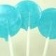 Blueberry Salt-Water Taffy Lollipop - Sparkling Blue - perfect for Something Blue, Mermaid or Frozen Winter Wonderland Themed Parties