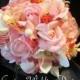 In stock and ready to ship. Soft and lovely Real Touch Bouquet is made of roses and Orchids.