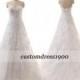 A-line Sweetheart Wedding Dress,Handmade Appliqued Tulle Long wedding Dress,Sweetheart Wedding Gowns/Bridal Dress