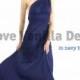 Bridesmaid Dress Infinity Dress Navy Blue Floor Length Maxi Wrap Convertible Dress Wedding Dress