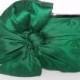 SALE Silk Bow Clutch Emeral Green,Bridal Accessories,Bridal Clutch,Bridesmaid Clutch,Clutch Purse,Formal,Holiday Clutch