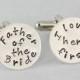 Father of the Bride Cufflinks - I Loved Her First - Wedding Cufflinks - Hand Stamped - Father of the Bride Gift - Sterling Silver