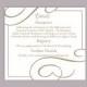 DIY Wedding Details Card Template Editable Text Word File Download Printable Details Card Brown Coffee Details Card Enclosure Cards