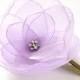 ON SALE lilac poppy flower snap clip