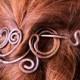 Copper Hair Clip/ Perfect wedding assesory/ Antiqued/ OOAK/ "Kelli"