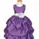 Purple flower Girl dress 37 color tiebow sash choose easter pageant wedding bridal bridesmaid toddler 6-9m 12-18m 2 4 6 8 9 10 