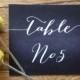 Wedding Table Numbers - Printable Chalkboard Design